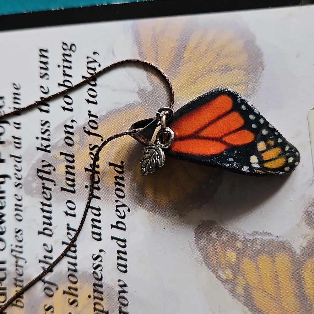 Monarch Butterfly Pendant Necklace
